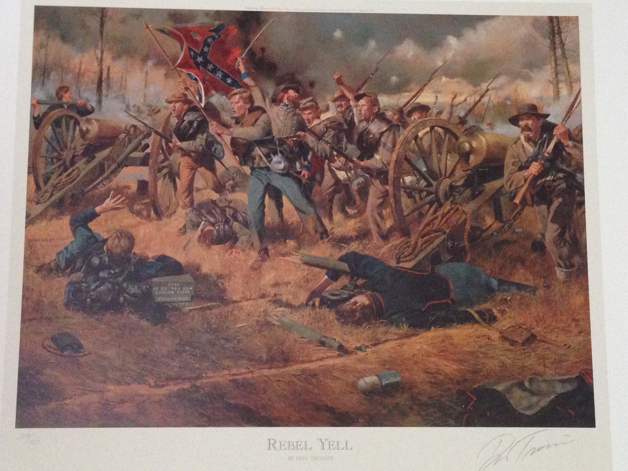 Don Troiani print entitled Rebel Yell, unframed in mint condition