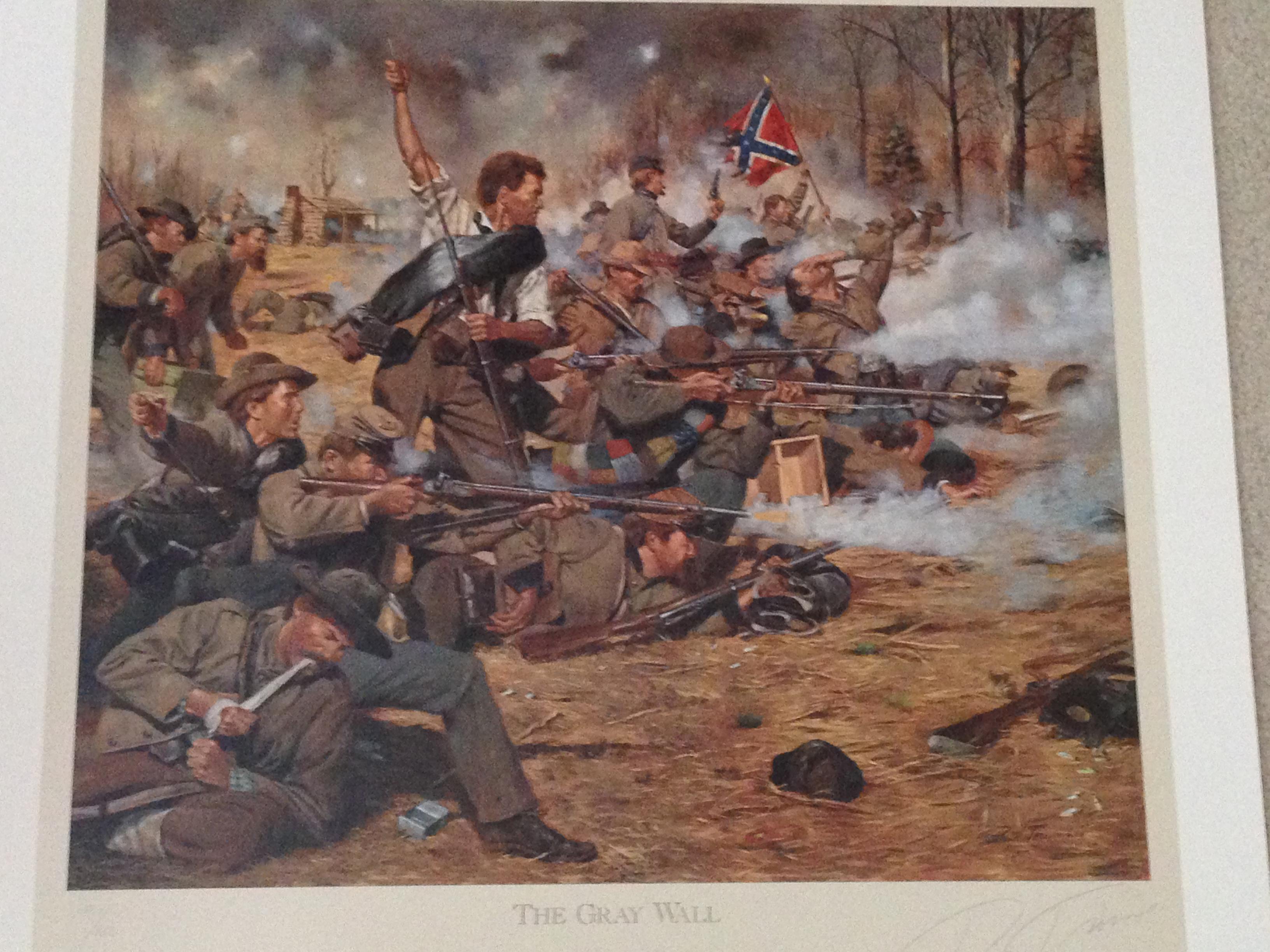 Don Troiani print entitled The Gray Wall, unframed in mint condition
